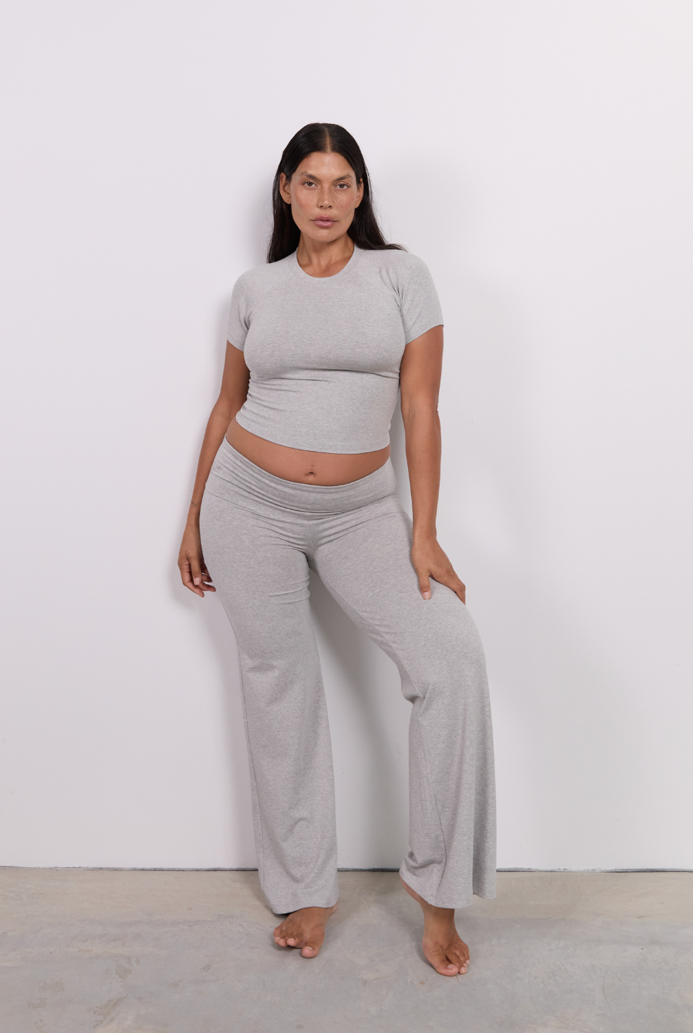 Full Length Yin Flare - Grey Marle