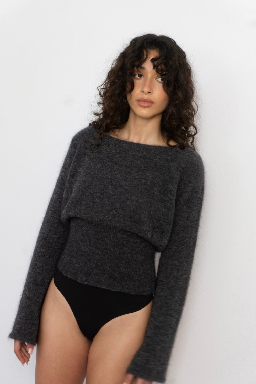 Ribbed Knit - Slate Marle