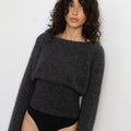 Ribbed Knit - Slate Marle
