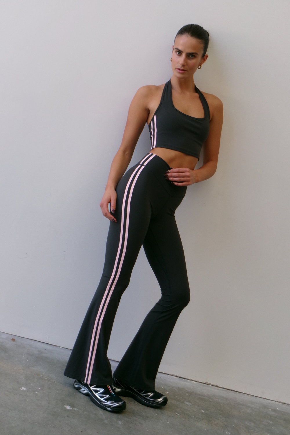 Vibration Flare - Grey/Pink Stripes