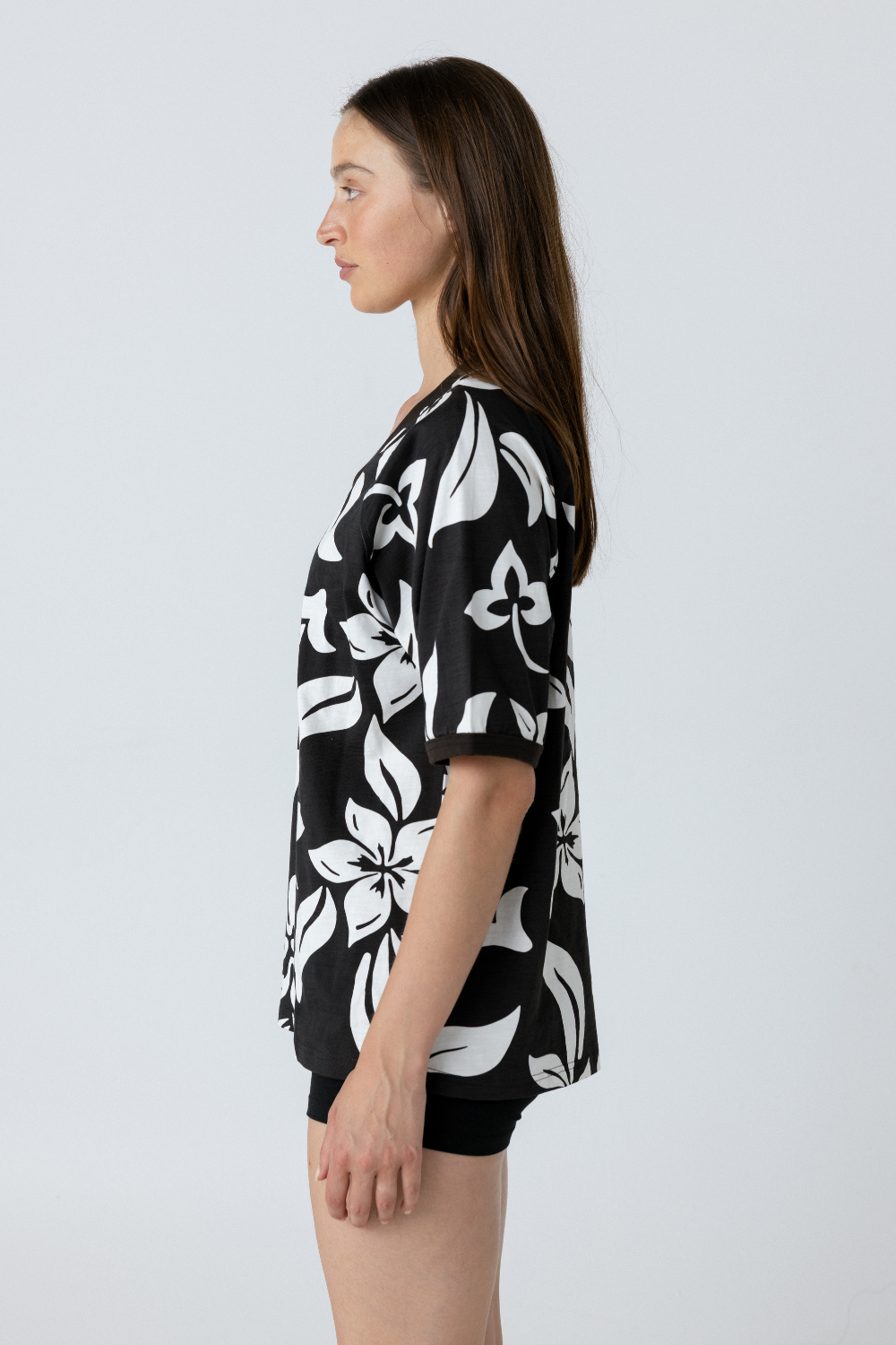 Hawaii Print Jersey - Navy