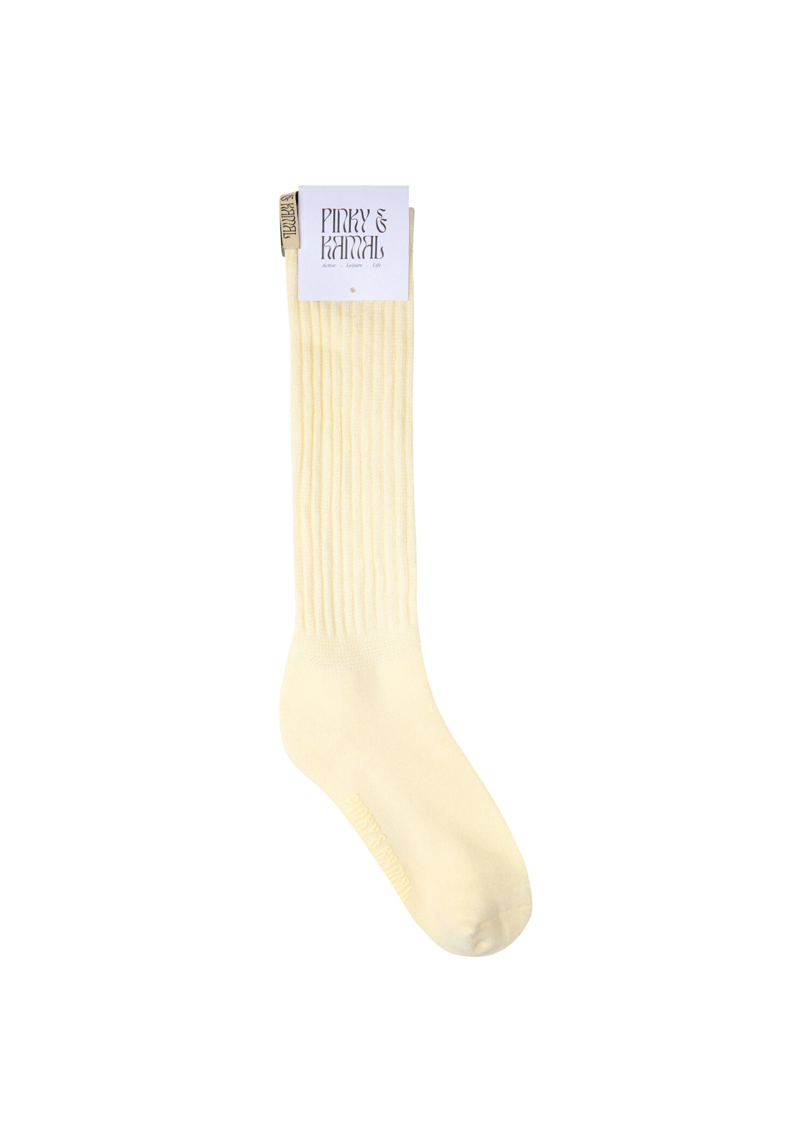 The Slouchy Sock - Cream Lemon