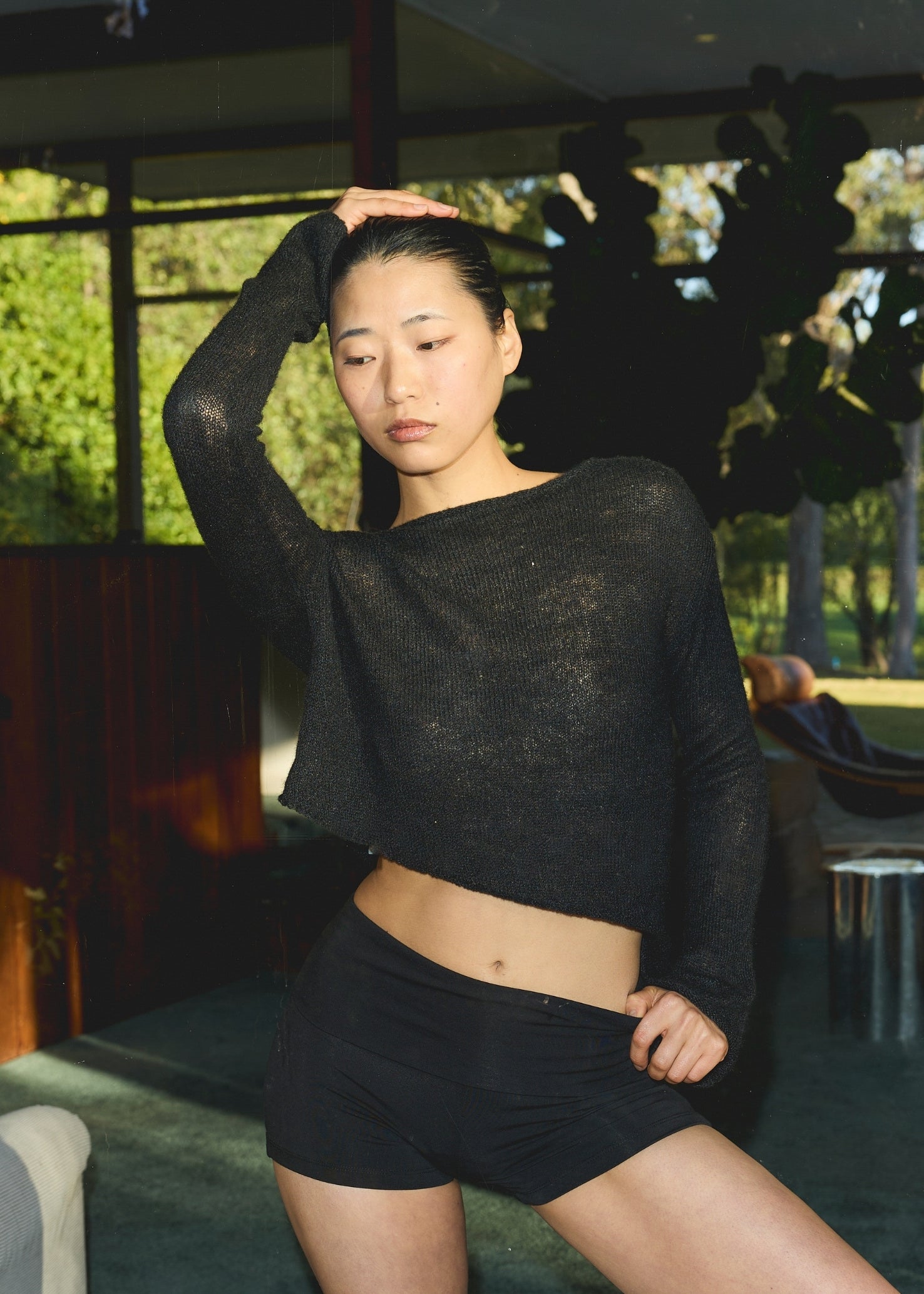 Open Sleeve Knit - Black