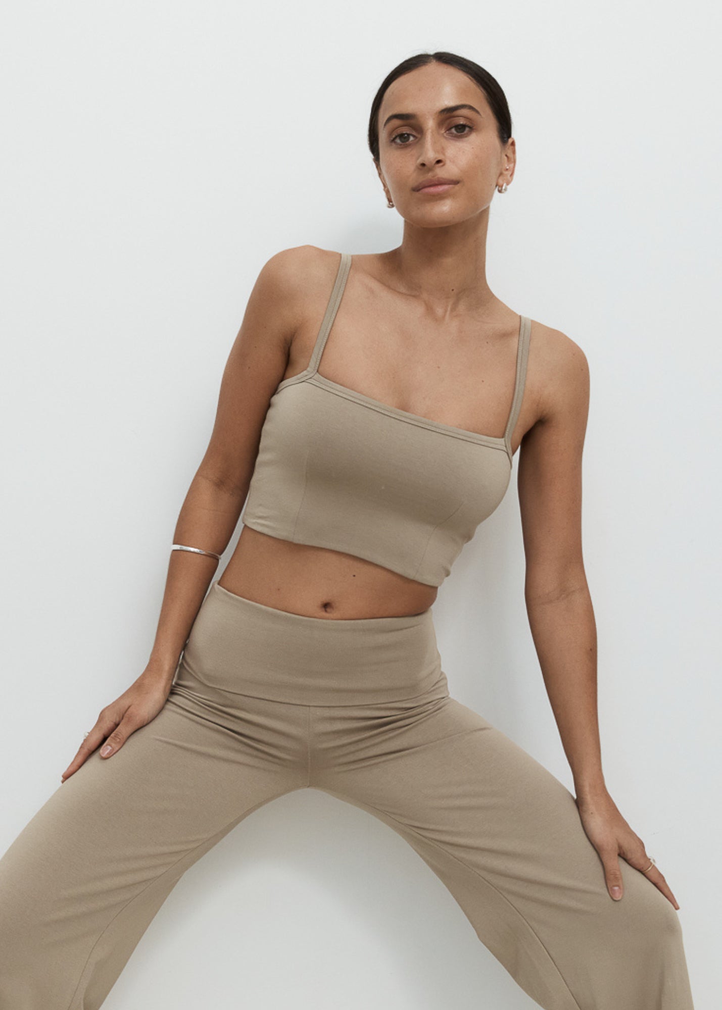 Yoga Tops - Joy Crop - Taupe