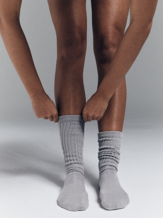 The Slouchy Sock LITE - Dove Grey