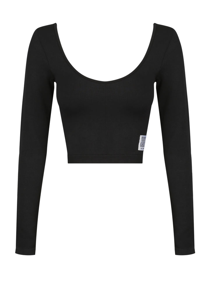 
                  
                    Load image into Gallery viewer, Active Top - Long Sleeve Scoop Neck Top - Black
                  
                