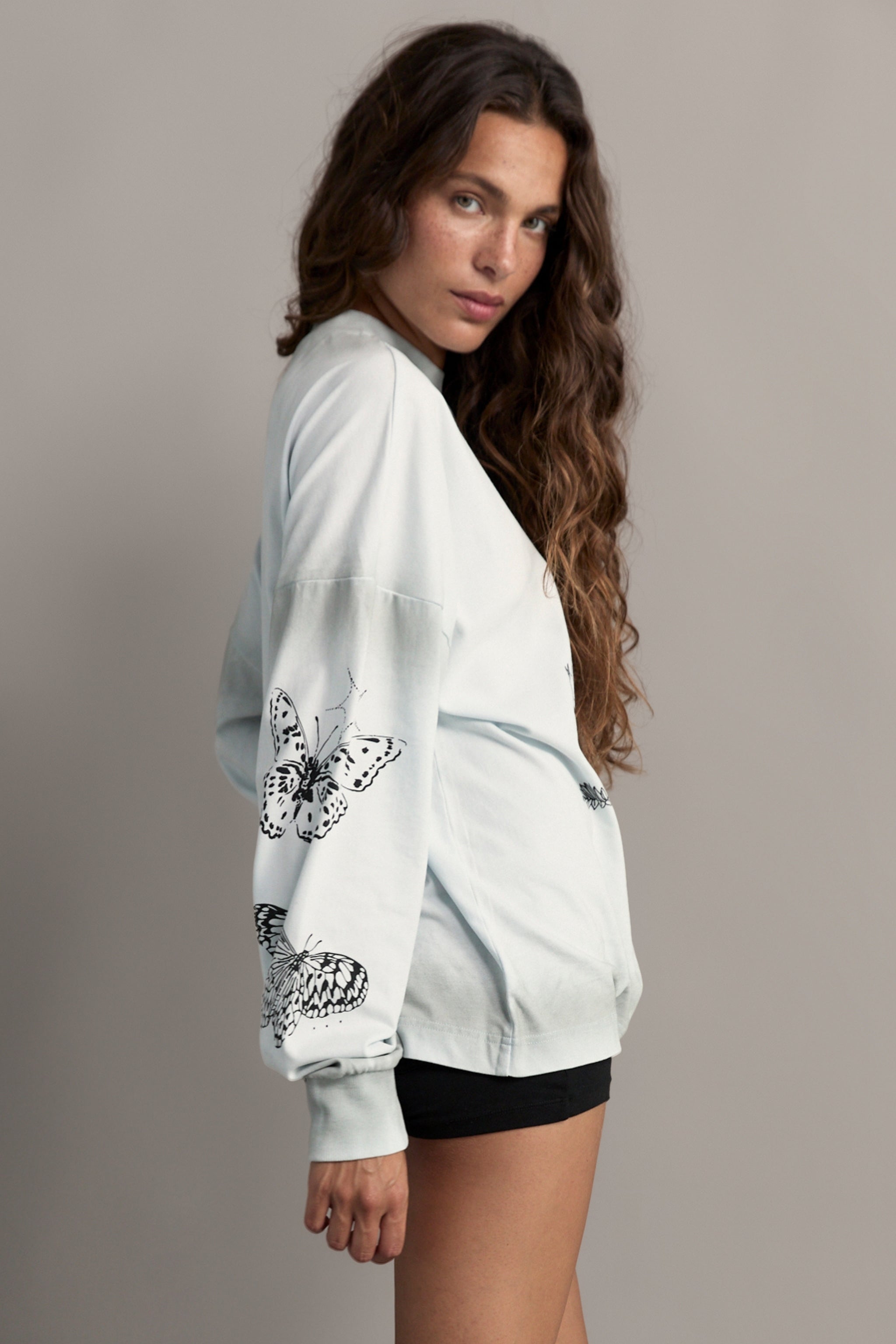 Cupid Long Sleeve Top - Soft Sky