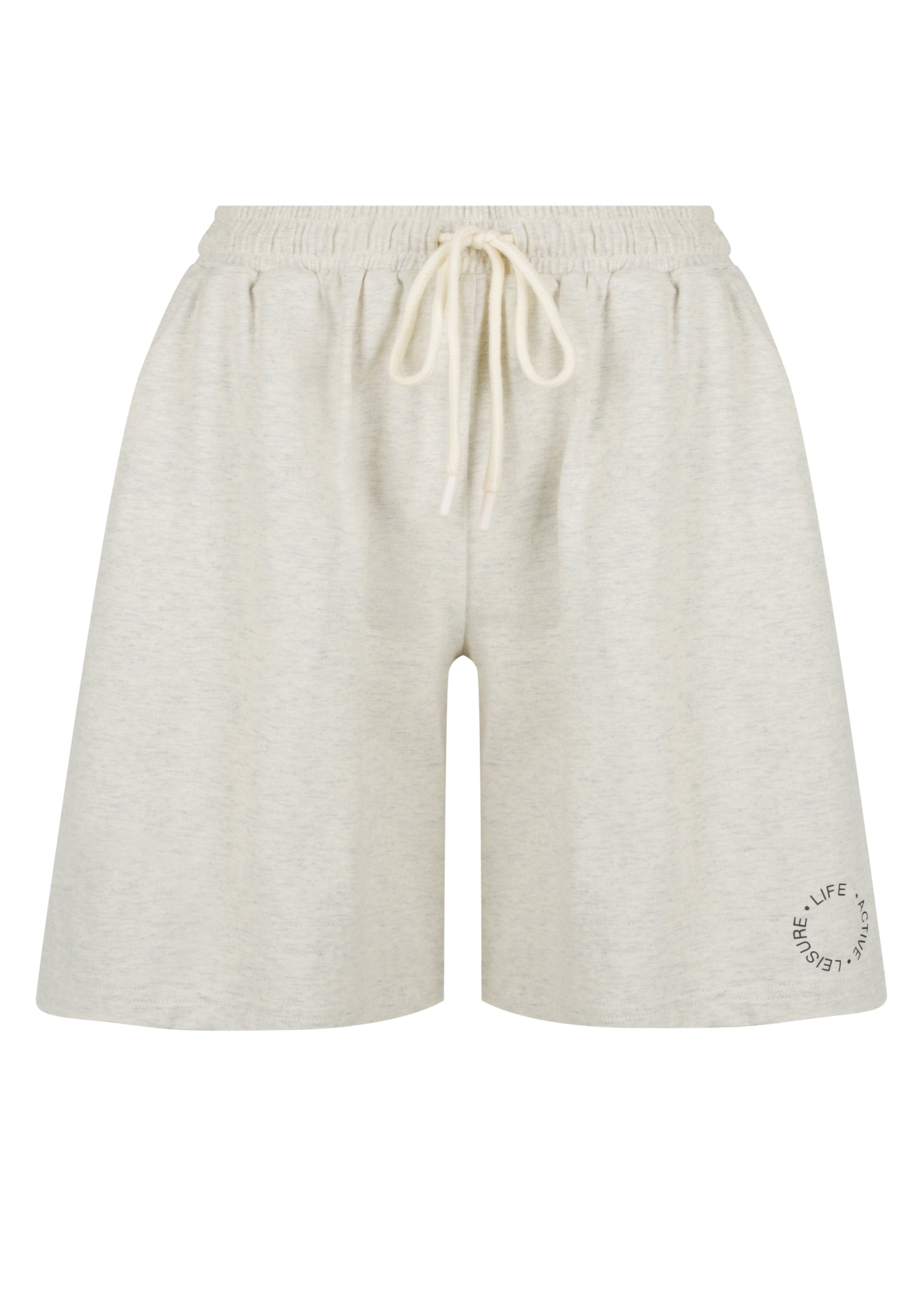 Loose Shorts - Cotton Sport Short - Grey Marle