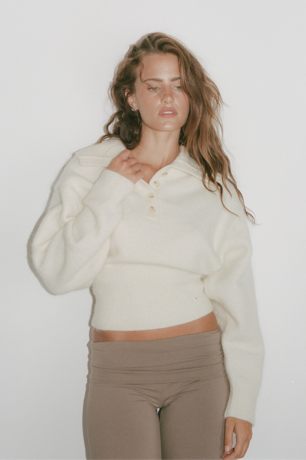 Collared Knit - Bone
