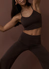 Yoga Pants - Full Length Yin Flare - Dark Brown