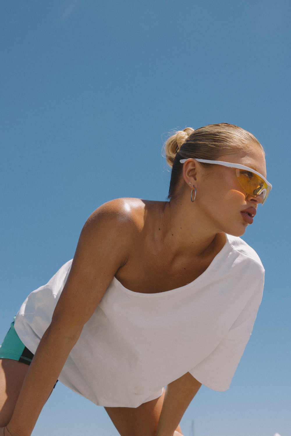 One Shoulder T-Shirt - White