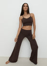 Yoga Pants - Full Length Yin Flare - Dark Brown