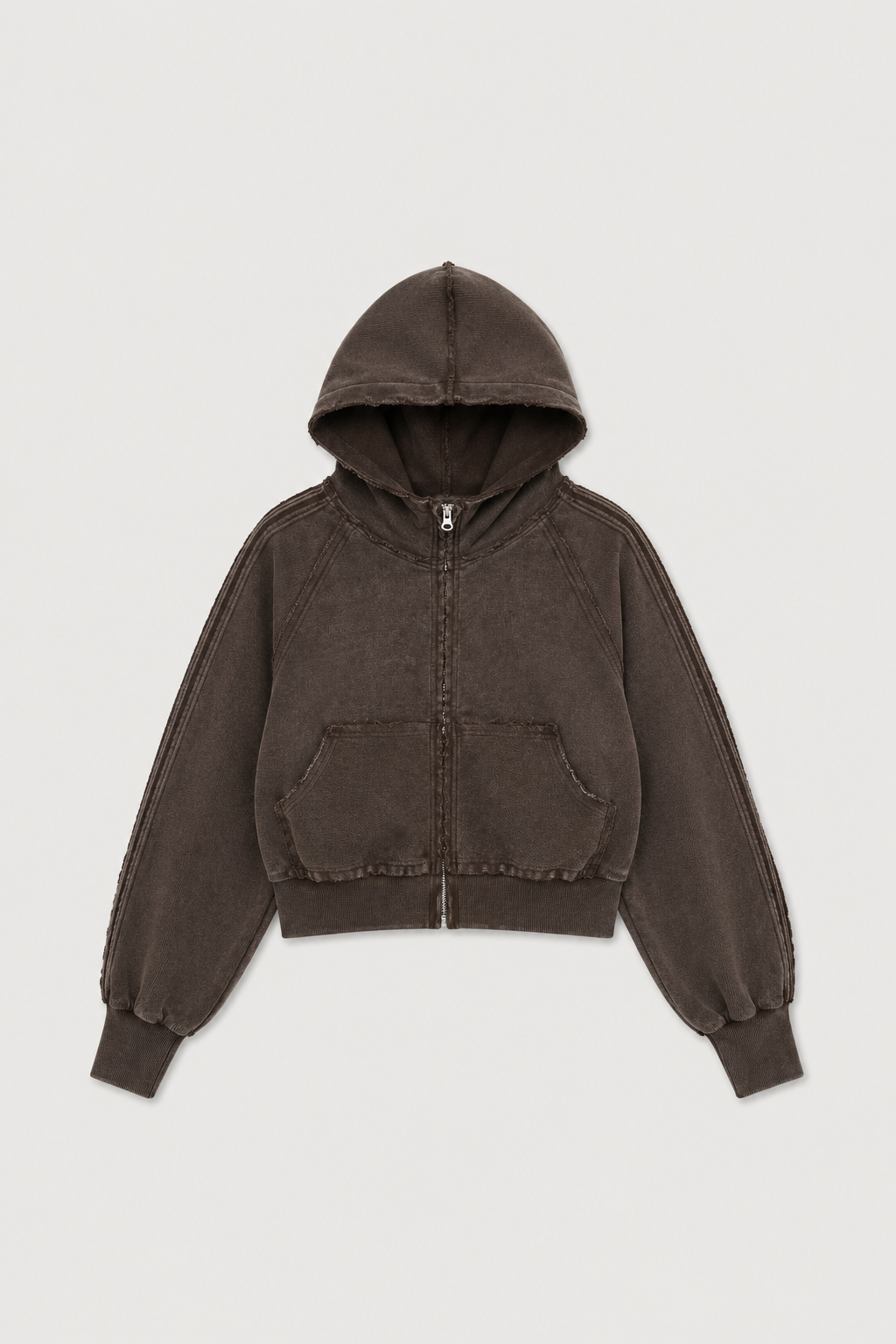 Zip Up Hoodie - Soil Acid Wash