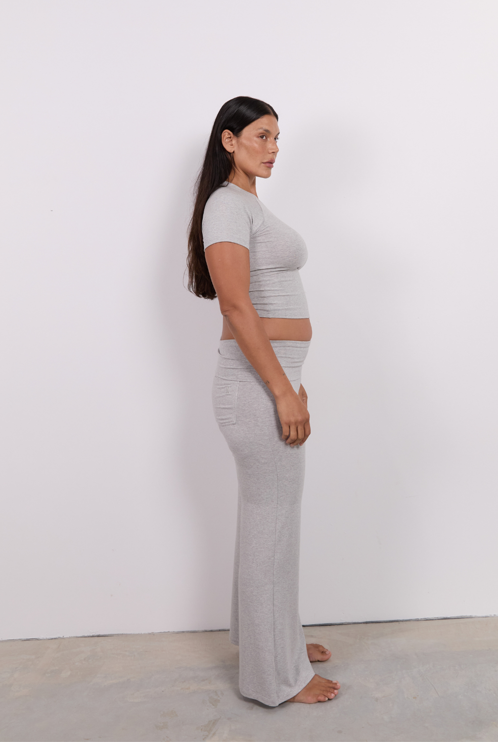 Full Length Yin Flare - Grey Marle