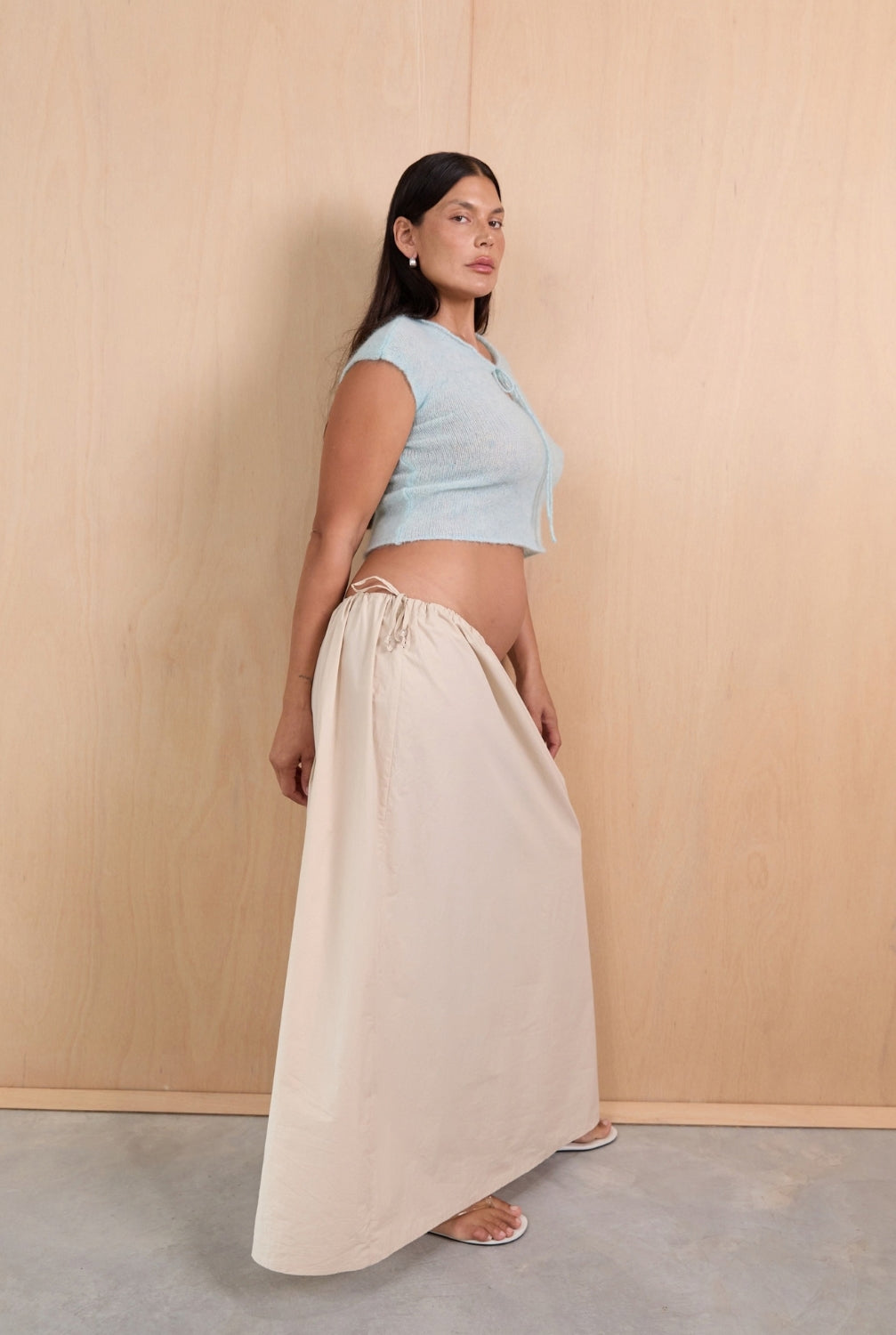 Side Tie Skirt - Birch