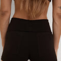 Fold Over Mini Short - Black
