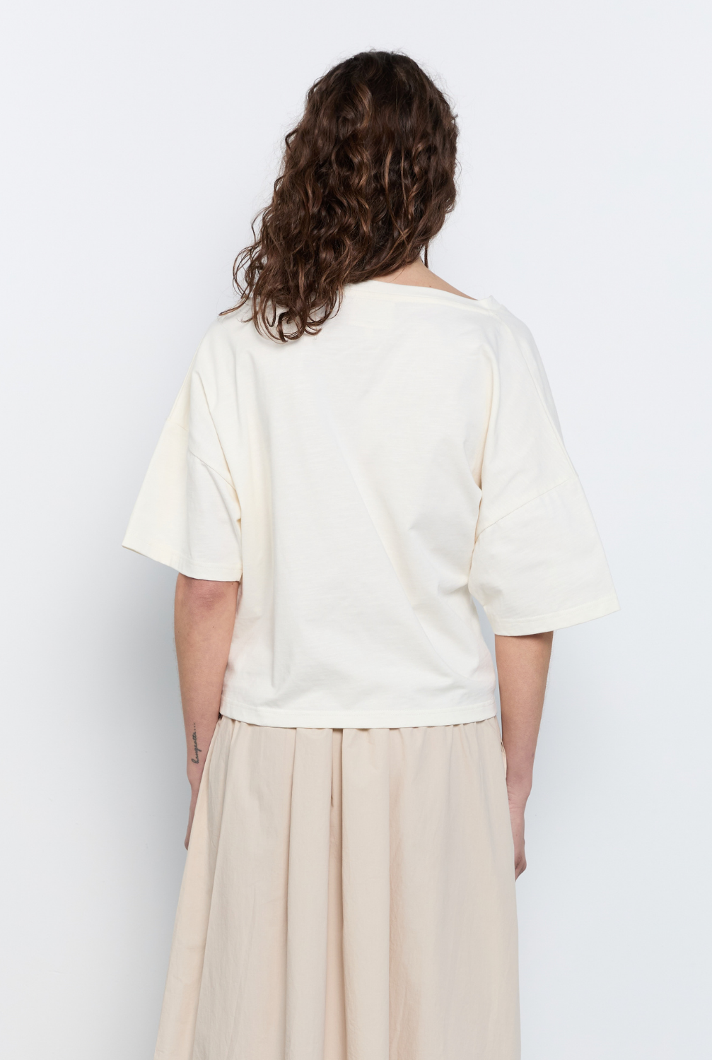 Button Wrap T Shirt - White