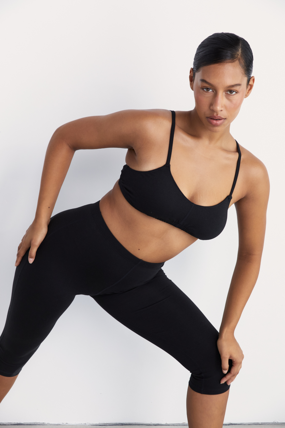 Capri Legging - Black - Organic Cotton/Bamboo