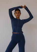 Lounge Top - Inside Out Long Sleeve Top - Indigo