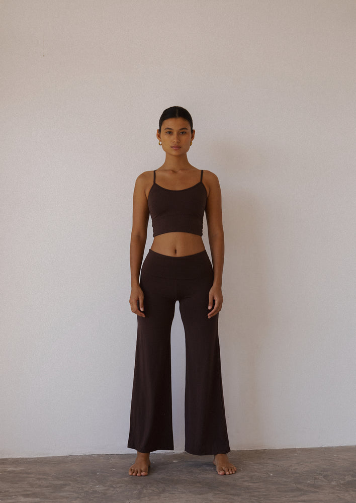 
                  
                    Load image into Gallery viewer, Lounge Pants - Full Length Yin Flare - Dark Brown
                  
                