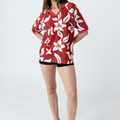 Hawaii Print Jersey - Red