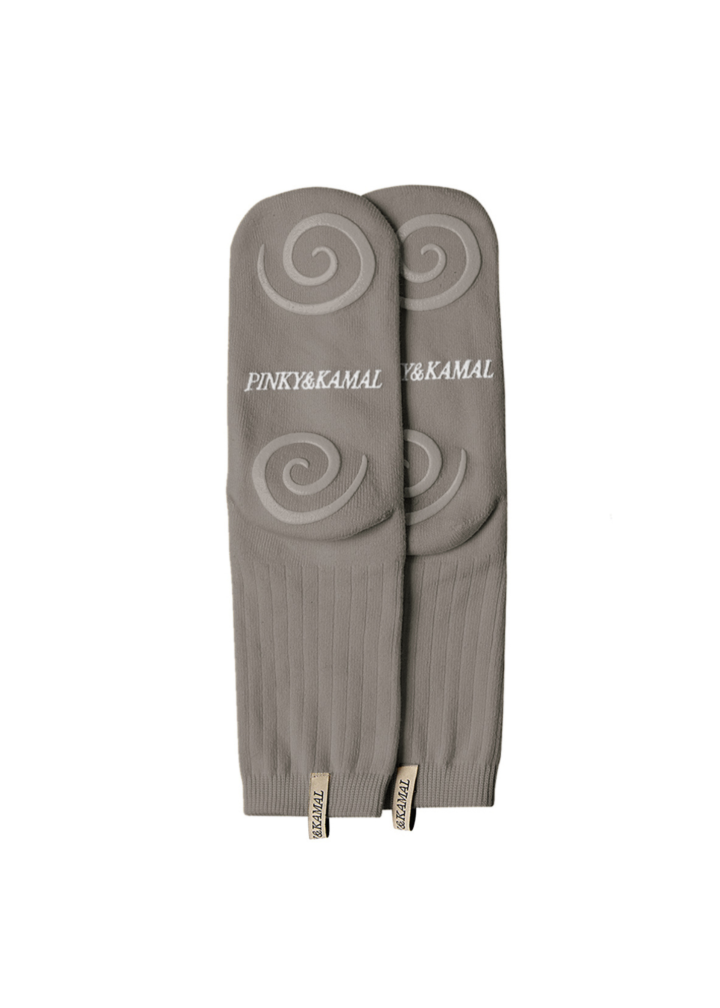 Pilates Spiral Grip Sock - Pebble Grey