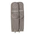 Pilates Spiral Grip Sock - Pebble Grey