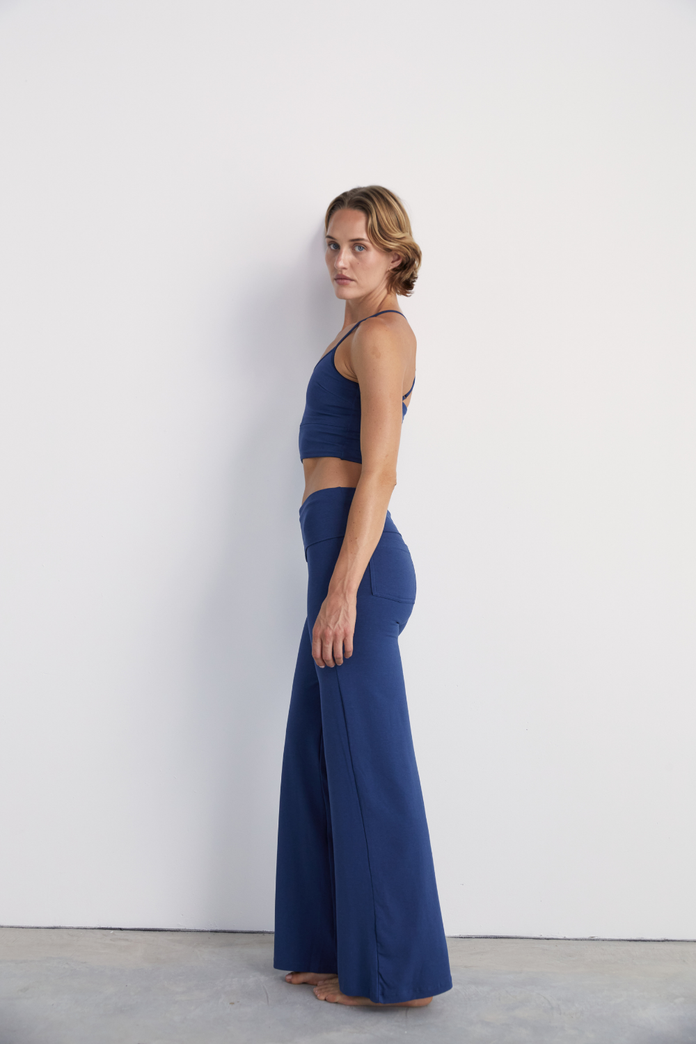 Full Length Yin Flare - Indigo - Organic Cotton/Bamboo
