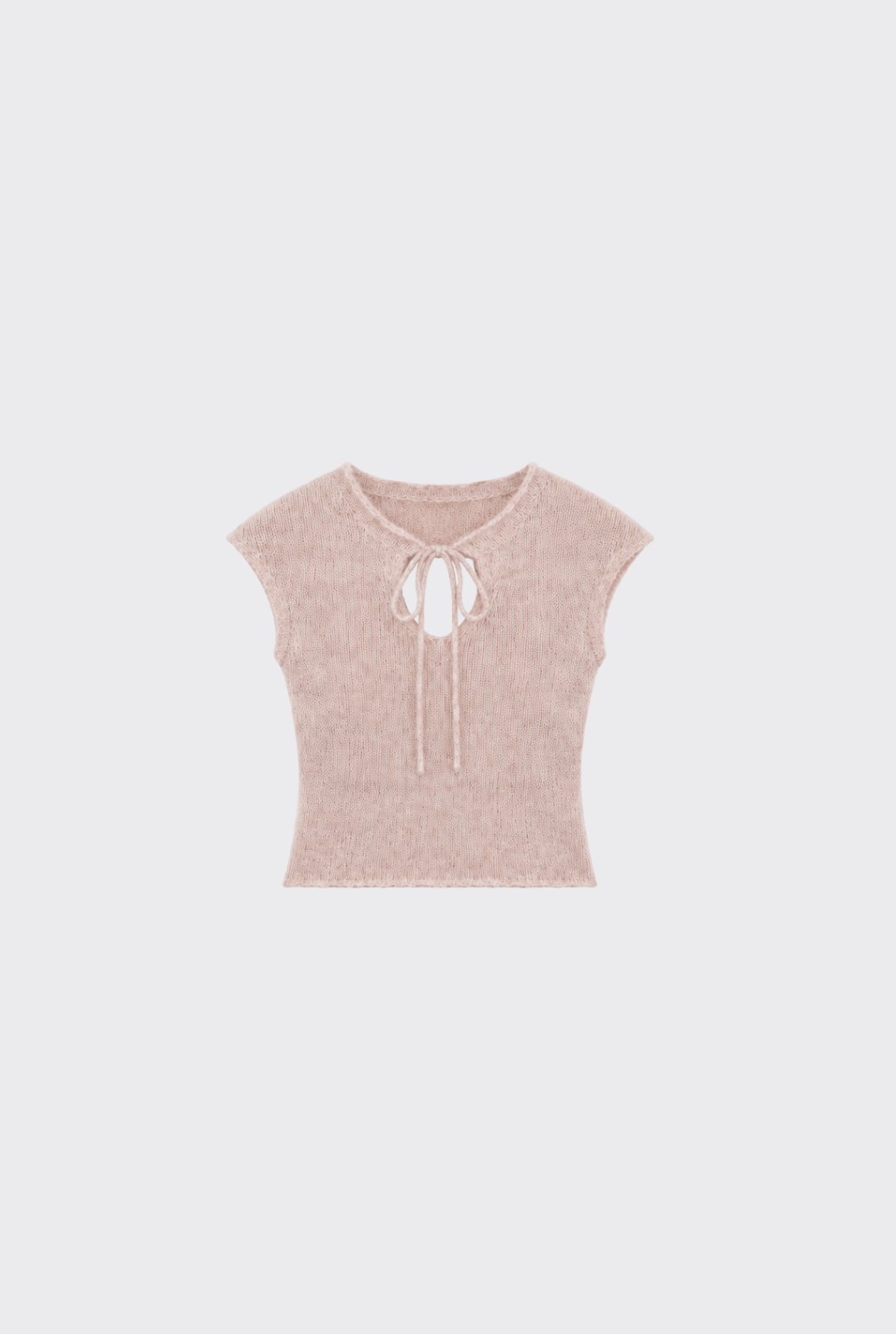 Tie Knit Tee - Beige Marle
