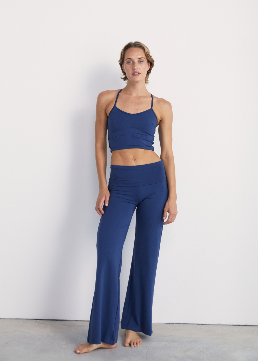 Full Length Yin Flare - Indigo - Organic Cotton/Bamboo