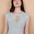 Tie Knit Tee - Blue Marle