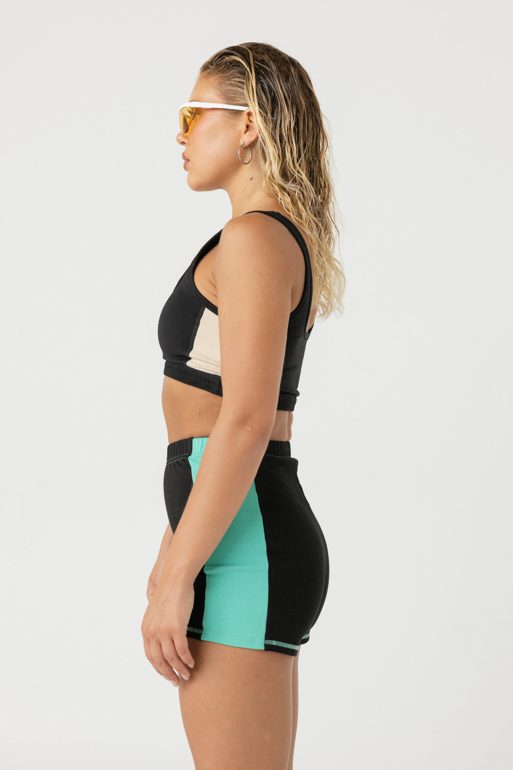 Trackline Short - Black/Aqua