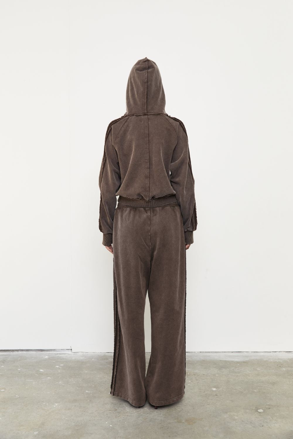 Wide Leg Tracksuit Pant - Soil Acid Wash
