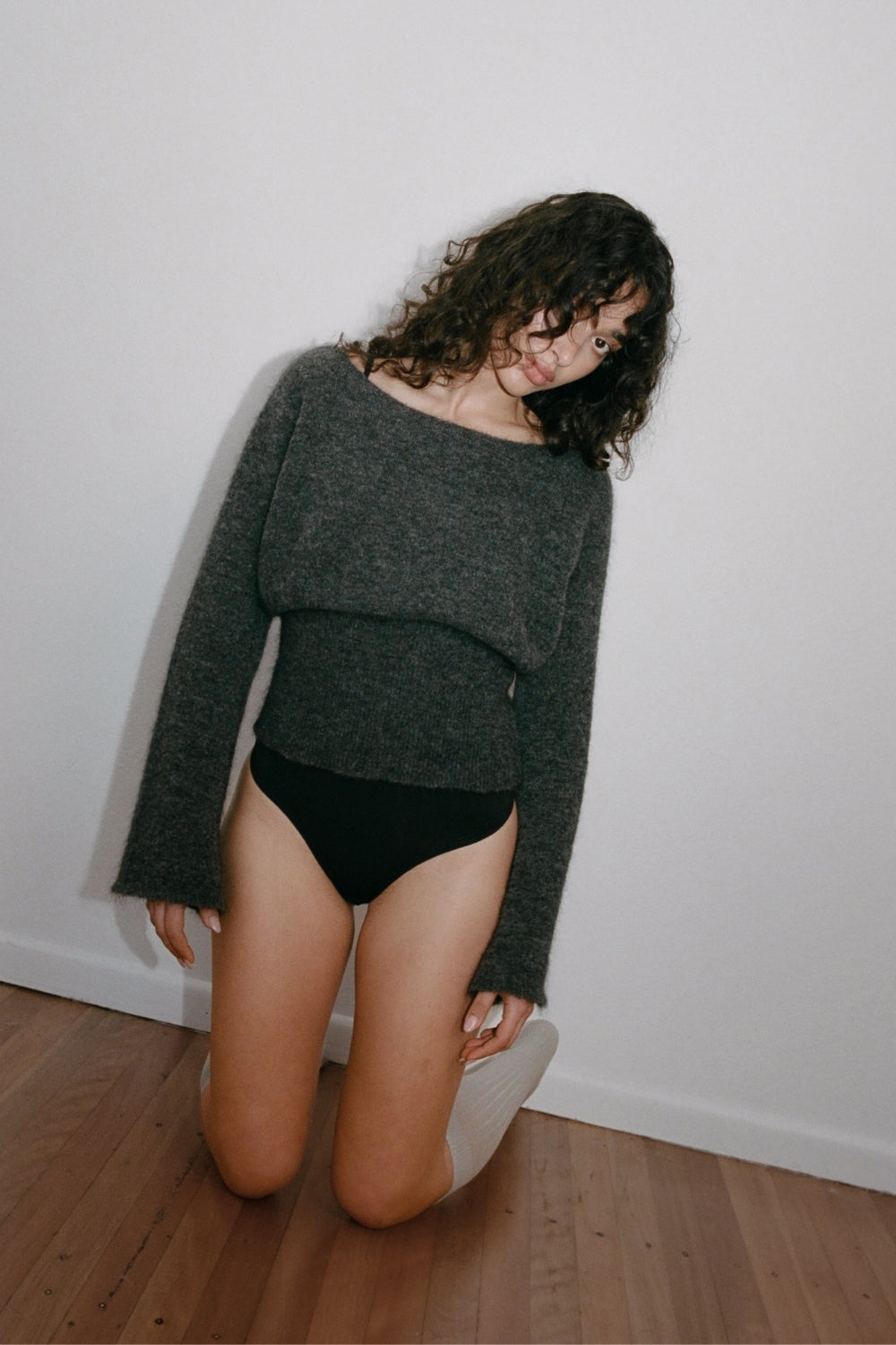 Ribbed Knit - Slate Marle
