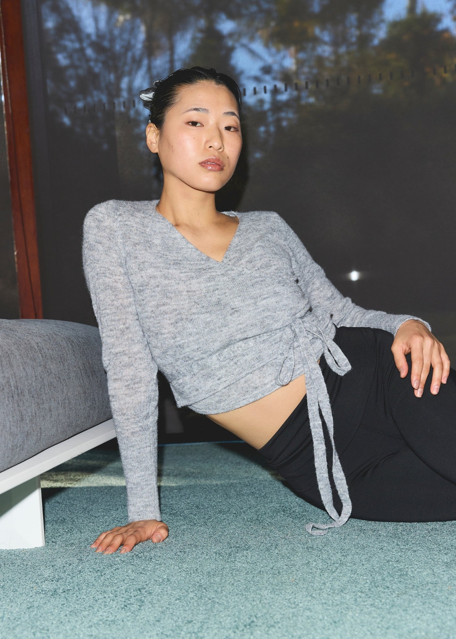 Wrap Cardigan - Heather Grey