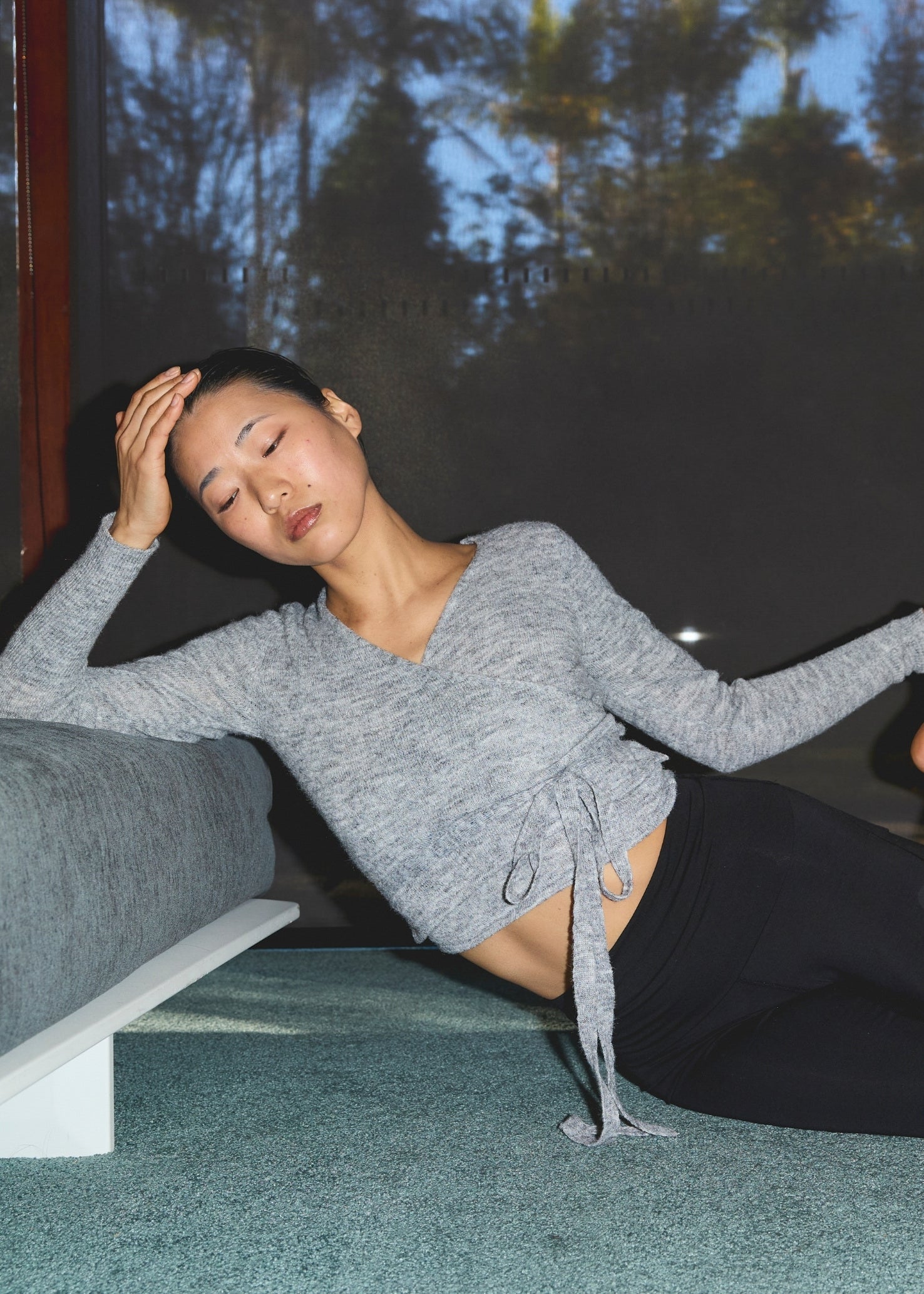 Wrap Cardigan - Heather Grey