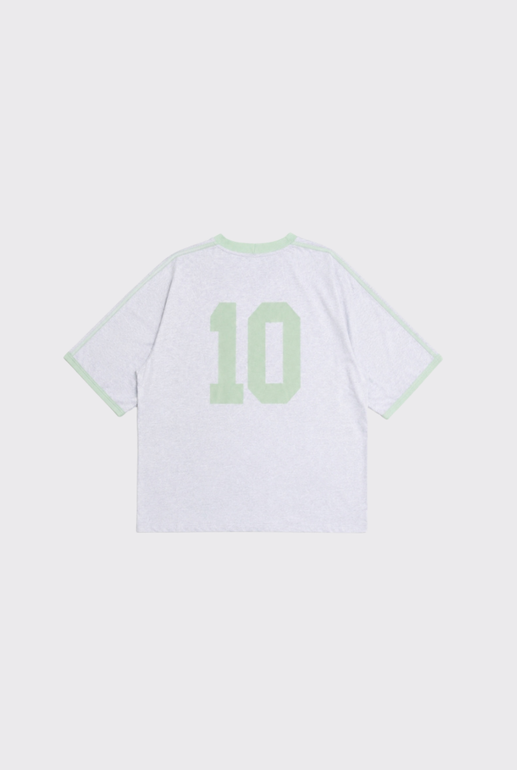 Jersey T Shirt - Grey Marle with Soft Mint