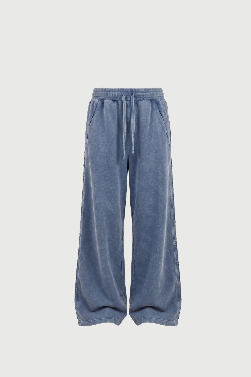 Wide Leg Tracksuit Pant - Sky Acid Wash