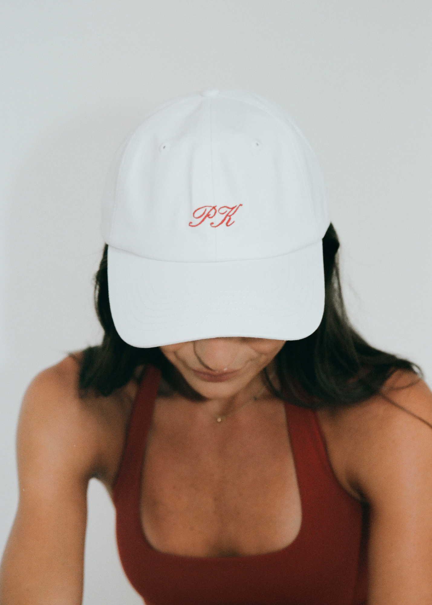 COCONUT & BLISS x PK Motif Logo Cap - White/Cherry