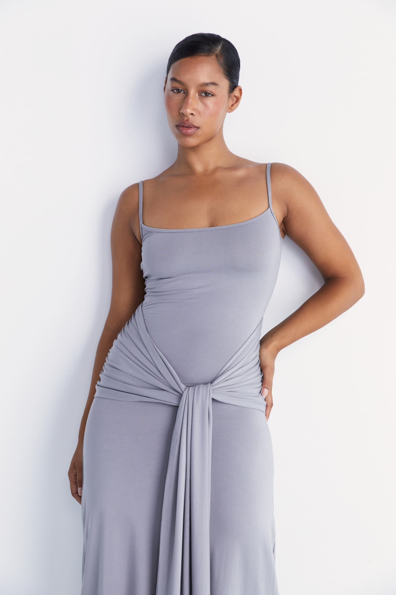 Wrap Dress - Pebble Grey