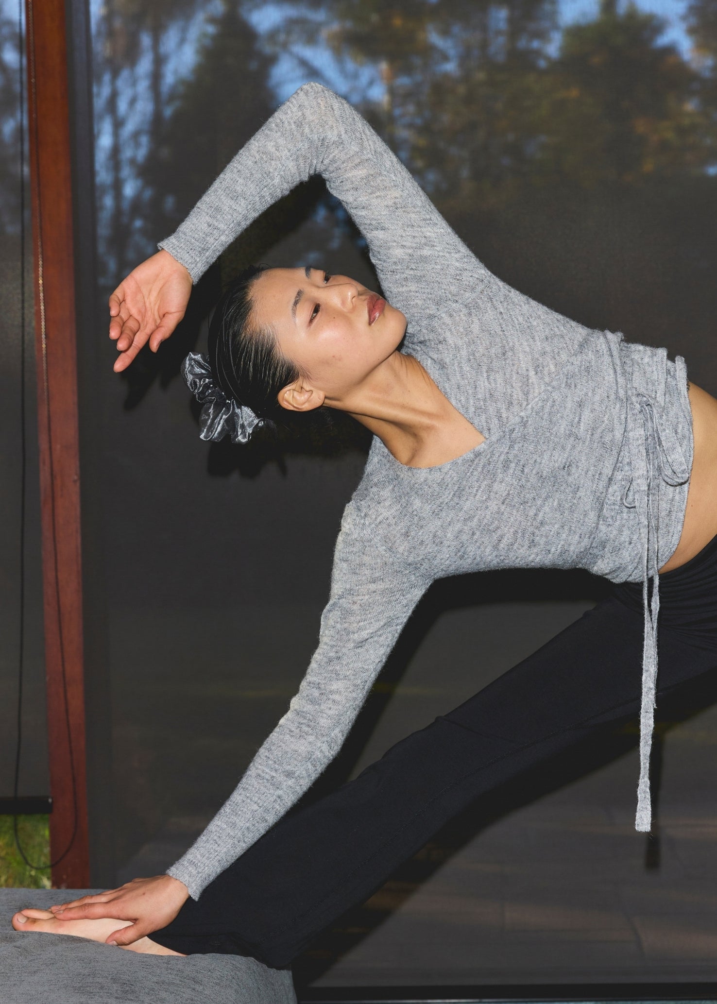 Wrap Cardigan - Heather Grey