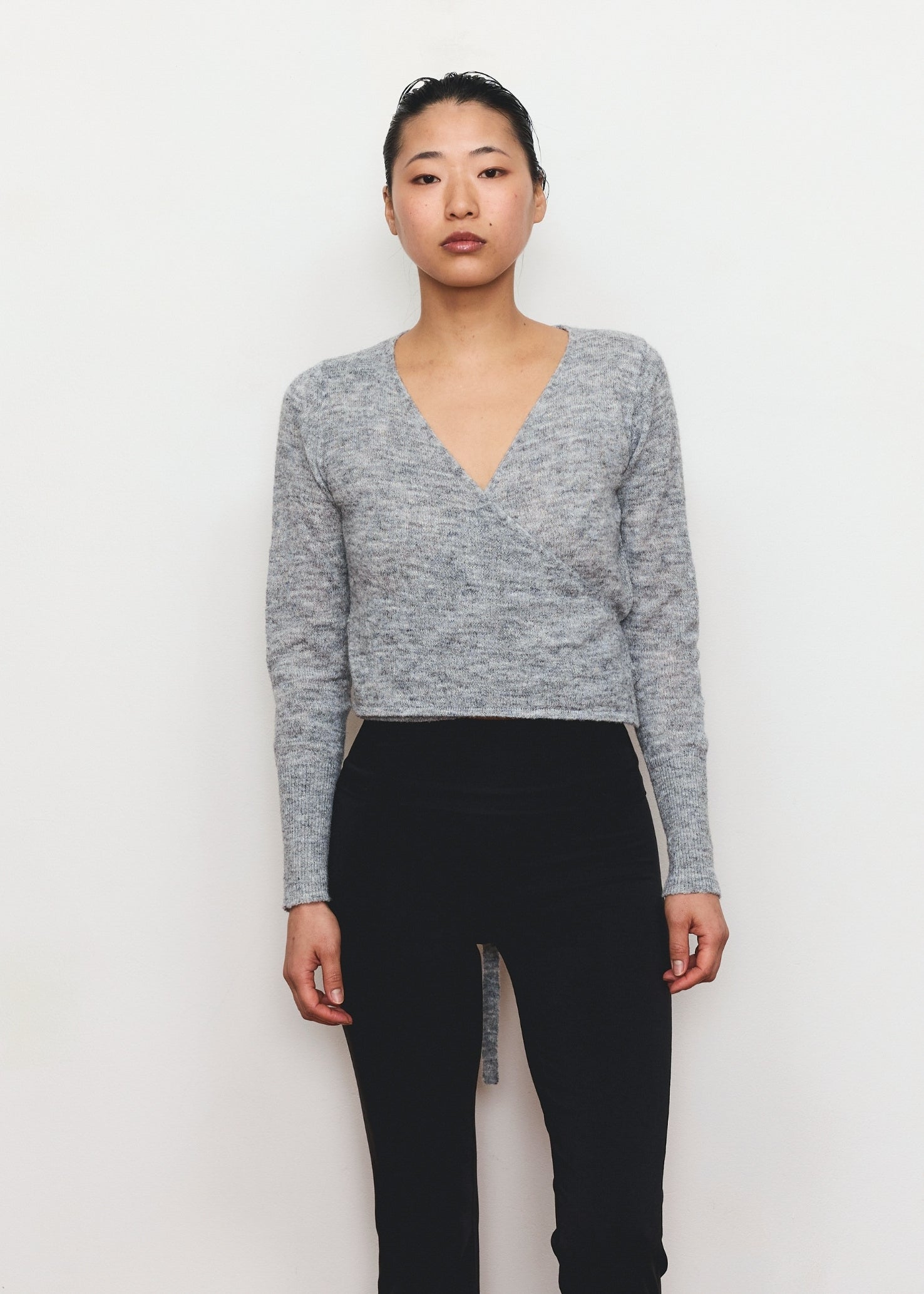 Wrap Cardigan - Heather Grey