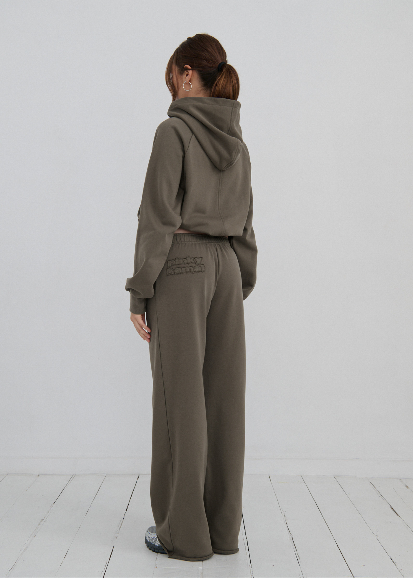 Raw Hem Trackpant - Khaki