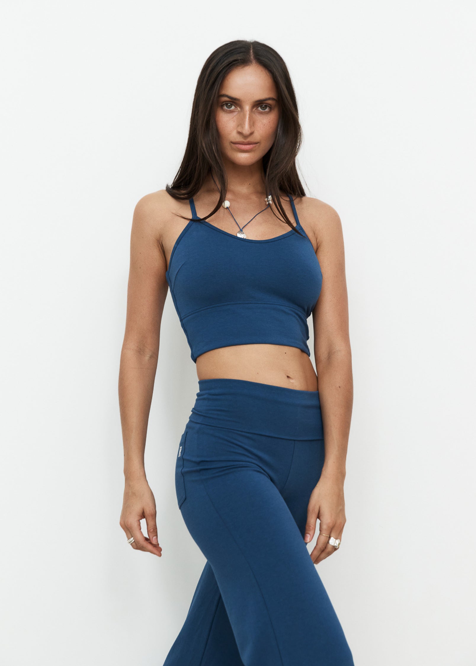 Yoga Tops - Flow Crop - Indigo