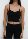 Yoga Tops - Flow Crop - Black