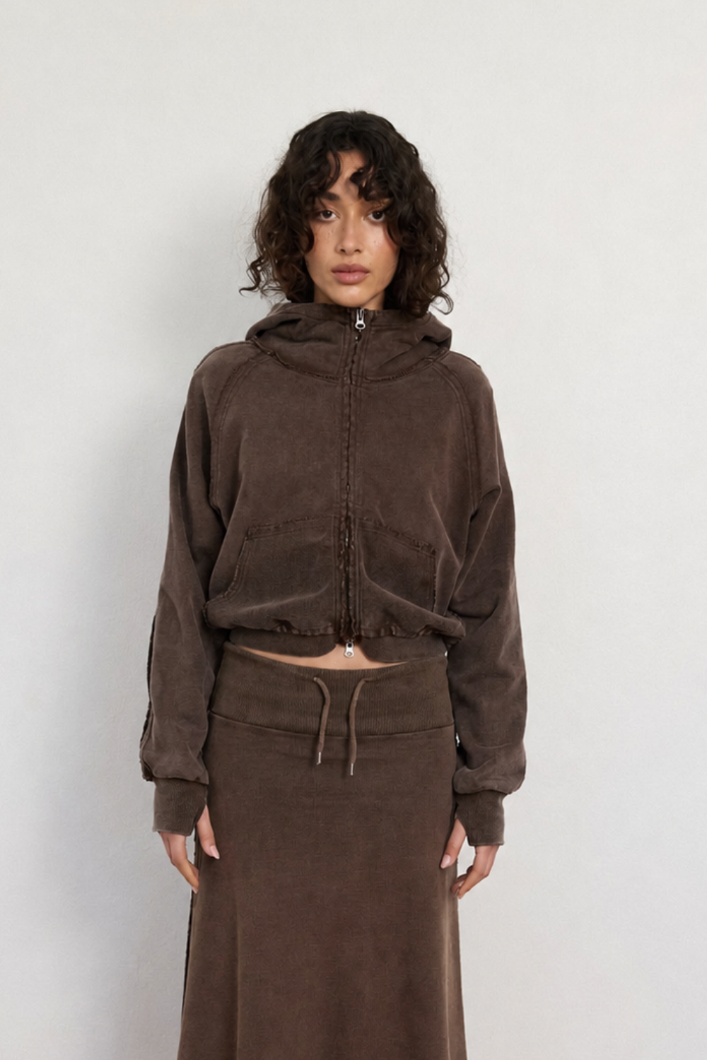 Zip Up Hoodie - Soil Acid Wash