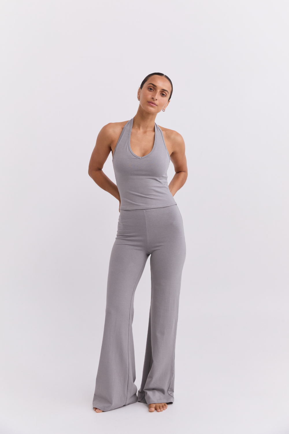 Halter Bodice Top - Pebble Grey