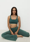 Yoga Tops - Scoop Seamless Bamboo Crop - Sage Bush