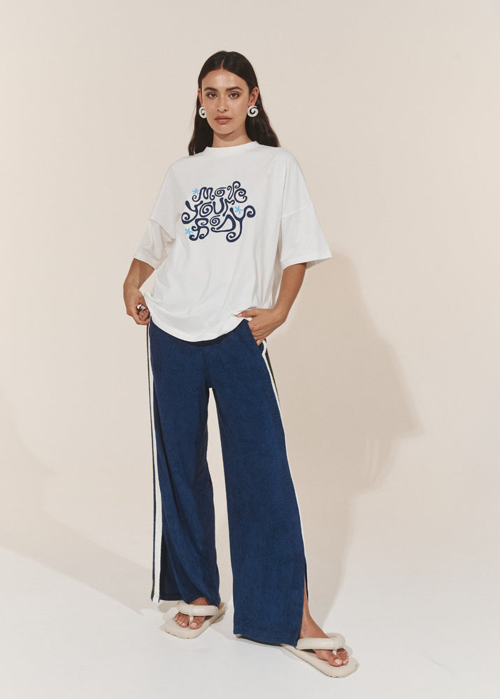 
                  
                    Load image into Gallery viewer, Lounge Pants - Odyssey Terry Towelling Pant - Marine Blue
                  
                