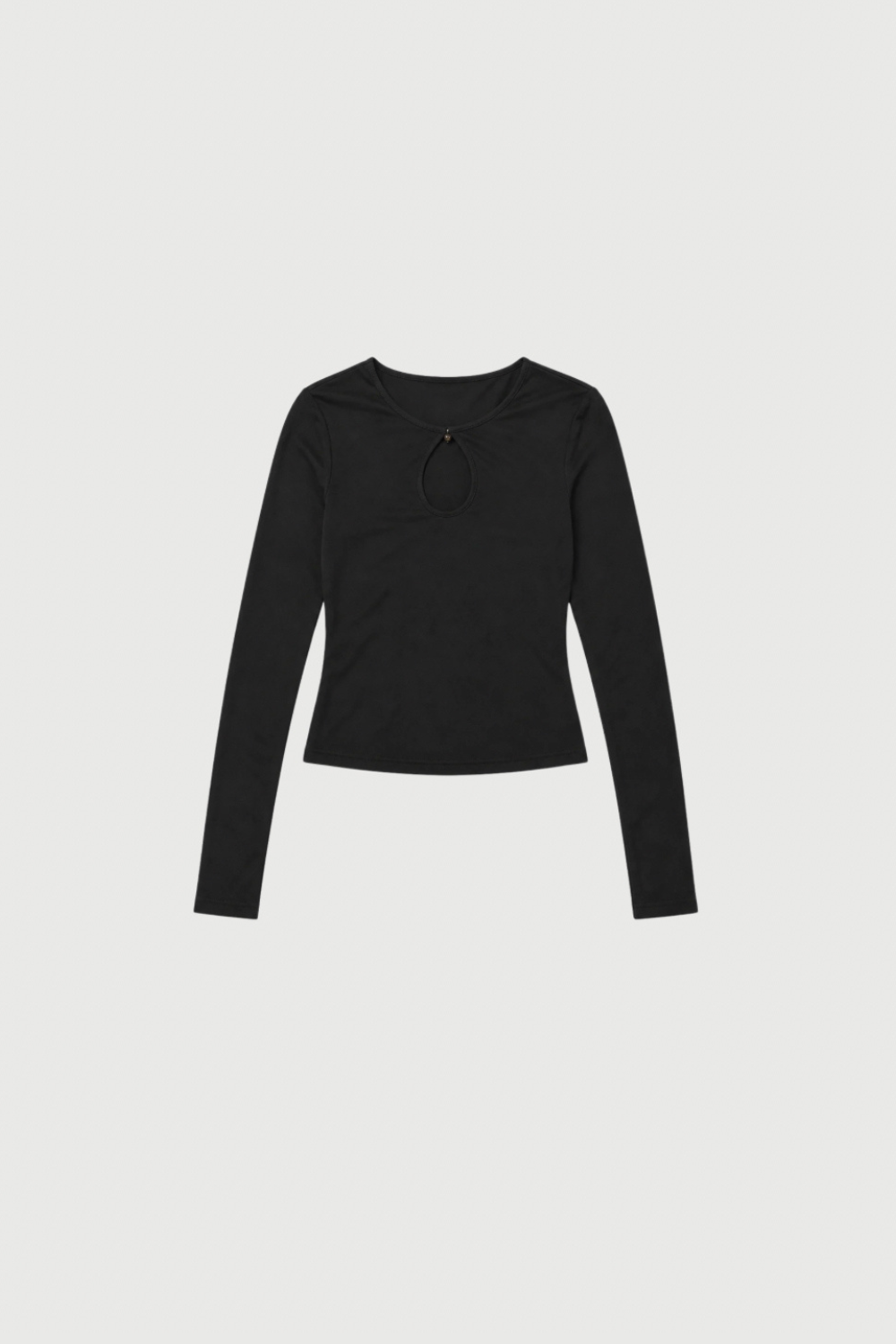 Beaded Long Sleeve Top - Black